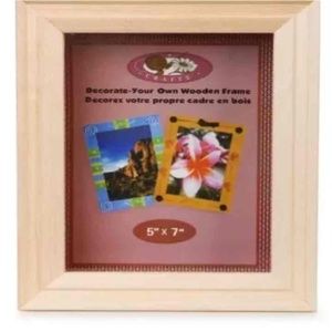 6 lot natural wood shadow box frame 5*7